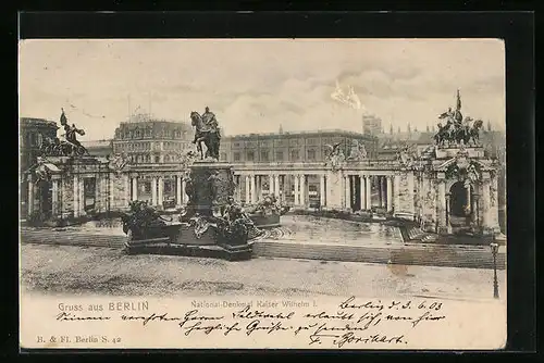 AK Berlin, Blick zum National-Denkmal Kaiser Wilhelm I.