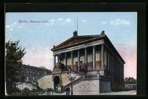 AK Berlin, Partie vor der Nationalgalerie