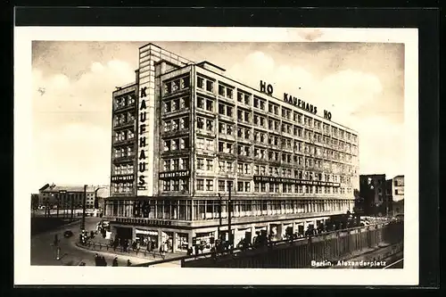 AK Berlin, Alexanderplatz mit HO Kaufhaus