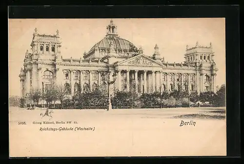 AK Berlin, Reichstags-Gebäude Westseite