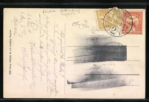 AK Sopron, Deák Platz mit Park