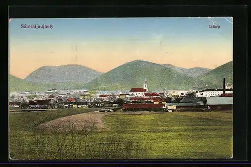 AK Sátoraljaujhely, Látkép