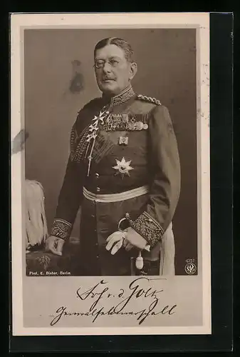 AK Generalfeldmarschall Freiherr v. d. Goltz in Uniform