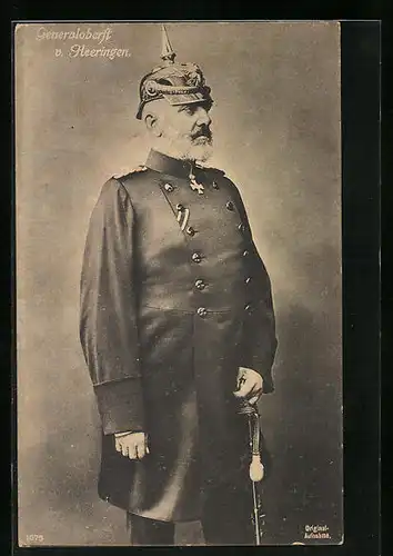 AK Generaloberst v. Heeringen in Uniform mit Pickelhaube
