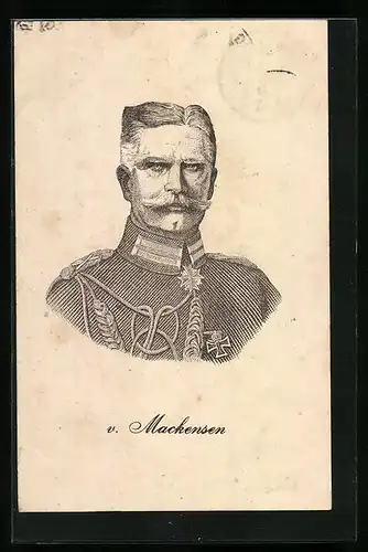 Künstler-AK Generalfeldmarschall von Mackensen in Uniform