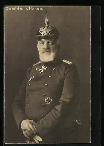 AK Generaloberst von Heeringen in Uniform mit Orden