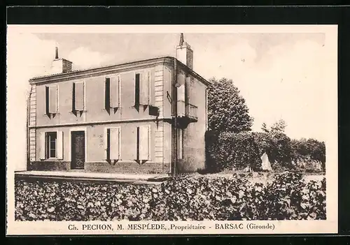 AK Barsac, Ch. Pechon, M. Mesplede, Proprietaire