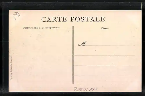 AK Bordeaux, Fete des Vendanges, Bacchus Triomphant, Acte r.