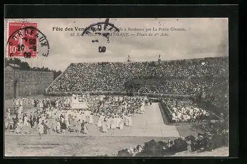 AK Bordeaux, Fete des Vendanges, Bacchus Triomphant, Finale du 1er Acte