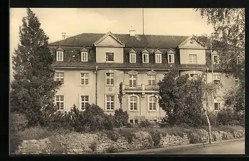 AK Ranis bei Pössneck, Strassenpartie mit dem Kreiskinderheim