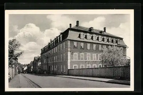 AK Ebersdorf /Thür., Strassenpartie am Schwesternhaus