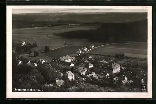 AK Ebersdorf /Thür., Ortsansicht aus der Vogelschau