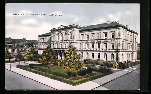 AK Giessen, Blick auf die Universität mit chem. Laboratorium und Anlage