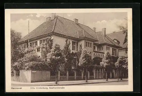 AK Hannover, Seelhorststrasse mit der Villa Hindenburg