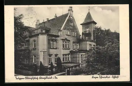 AK Königsbrück i. Sa., Lager Schmorkau, Blick auf das Schloss