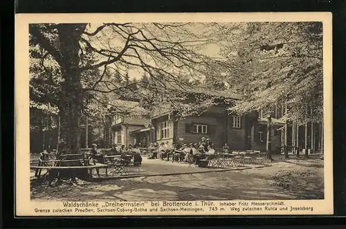 AK Brotterode i. Thür., Waldgasthaus Dreiherrnstein
