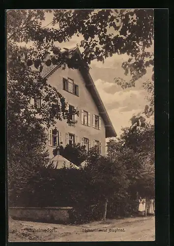 AK Wilhelmsdorf, Töchterinstitut Siegfried von der Strasse gesehen