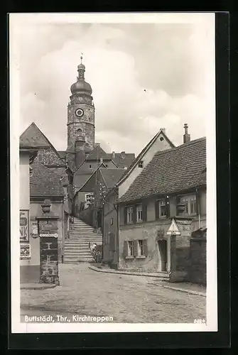 AK Buttstädt /Thr., Kirchtreppen