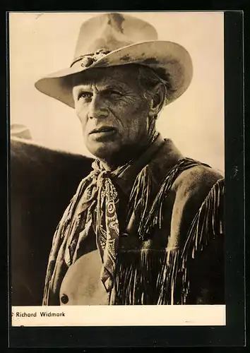 AK Schauspieler Richard Widmark im Film Cheyenne