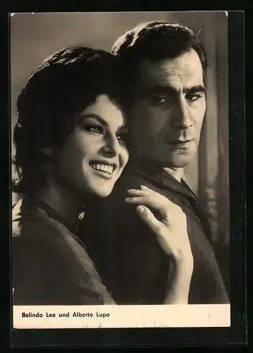 AK Schauspieler Belinda Lee und Alberto Lupo in vertrauter Pose