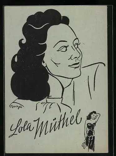 Künstler-AK Schauspielerin Lola Müthel