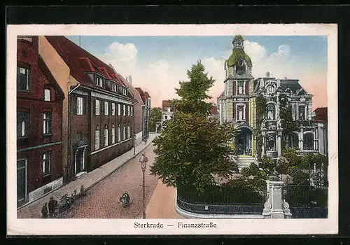 AK Sterkrade, Die Finanzstrasse im Abendrot