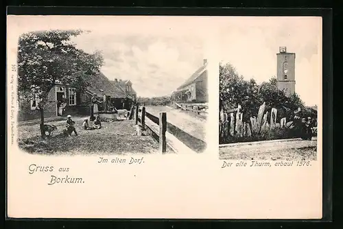 AK Borkum, Partie im alten Dorf, Der alte Turm