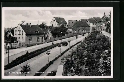 AK Eisenberg i. Thür., Partie in der Geraer Strasse