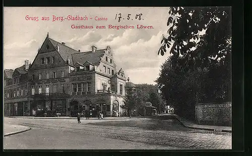 AK Berg.-Gladbach, Gasthaus zum Bergischen Löwen, Casino