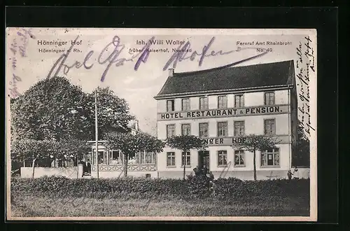 AK Hönningen a. Rh., Hotel Hönninger Hof