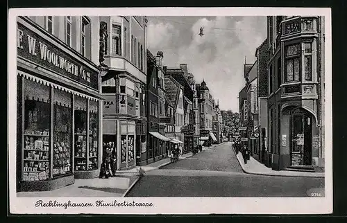 AK Recklinghausen, Passanten in der Kunibertstrasse