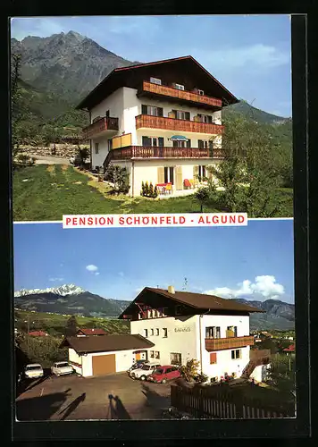 AK Algund bei Meran, Hotel-Pension Schönfeld