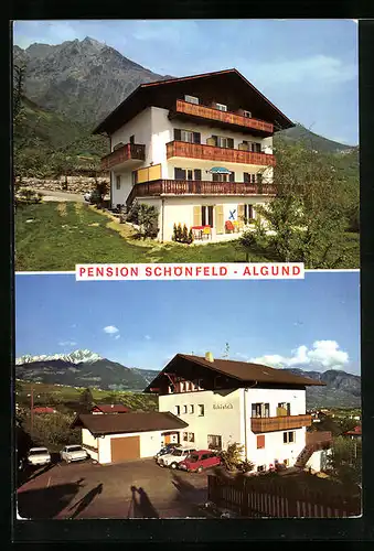 AK Algund bei Meran, Hotel-Pension Schönfeld