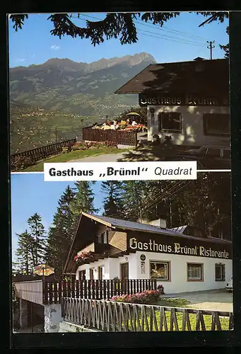 AK Partschins bei Meran, Gasthaus Brünnl Quadrat