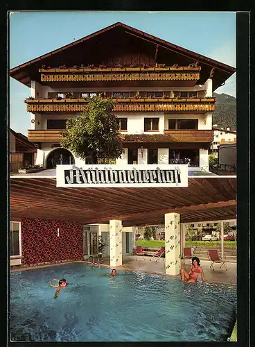 AK Algund bei Meran, Hotel Mühlbacherhof mit Pool