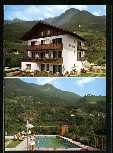 AK Algund bei Meran, Hotel Haus Bergland