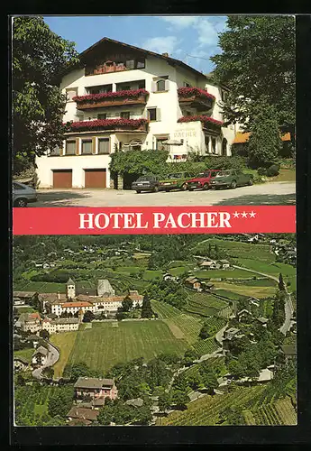 AK Neustift bei Brixen, Gasthaus Pacher, Ortsansicht