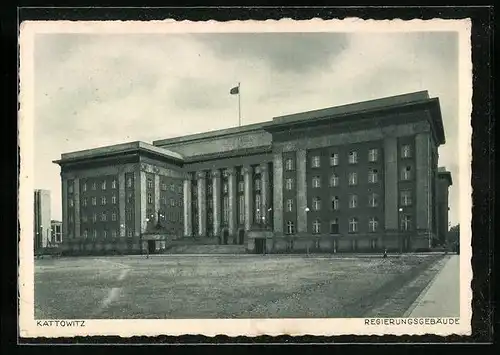 AK Kattowitz, Ansicht vom Regierungsgebäude
