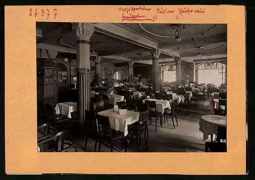 Fotografie Brück & Sohn Meissen, Ansicht Meissen i. Sa., Innenansicht des Theatercafes und Restaurant Hotel Goldne Sonne