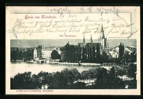 AK Konstanz, Blick auf die Seestrasse