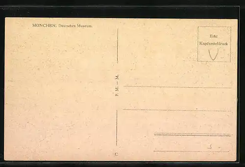 AK München, Ortspartie mit dem Deutschen Museum aus der Vogelschau