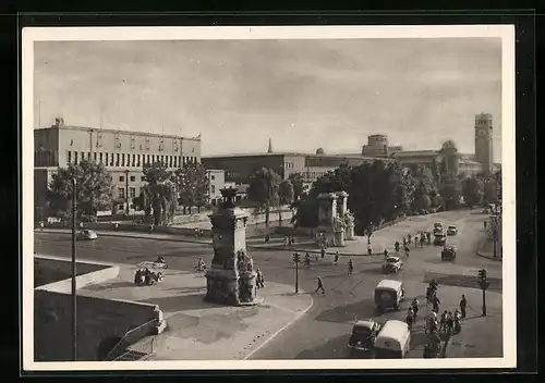 AK München, Partie an der Ludwigsbrücke, Deutsches Museum