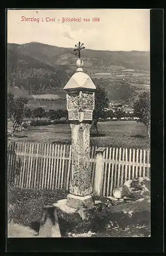 AK Sterzing, Blick auf ein Bildstöckl von 1516