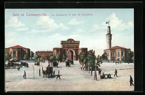 AK Constantinople, Le Seraskerat et tour de Stamboul