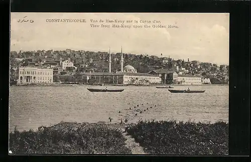 AK Constantinople, Vue de Has-Keuy sur la Corne d`Or