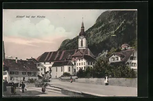 AK Altdorf, Partie an der Kirche