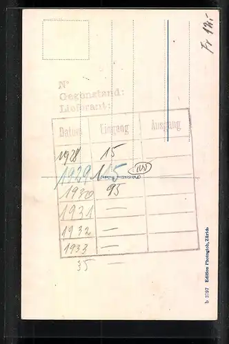 AK Amsteg, Ortsansicht an der Gotthardbahn