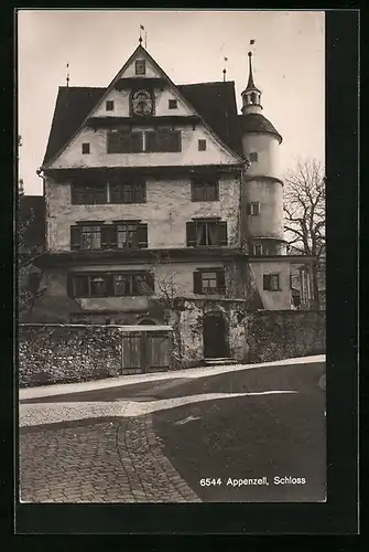 AK Appenzell, Strassenpartie mit Schloss