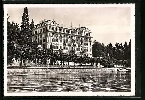 AK Lugano, Park-Hotel mit Uferpartie