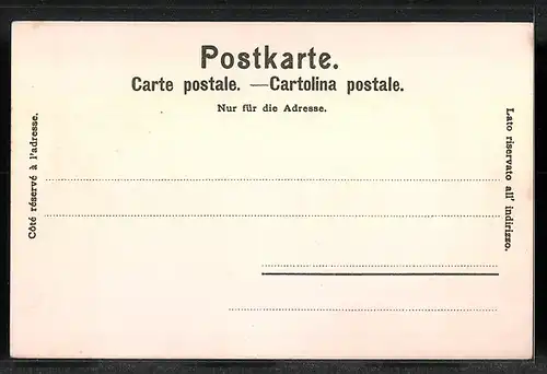 Lithographie Stein a. R., Partie an der Kirche, Fachwerk